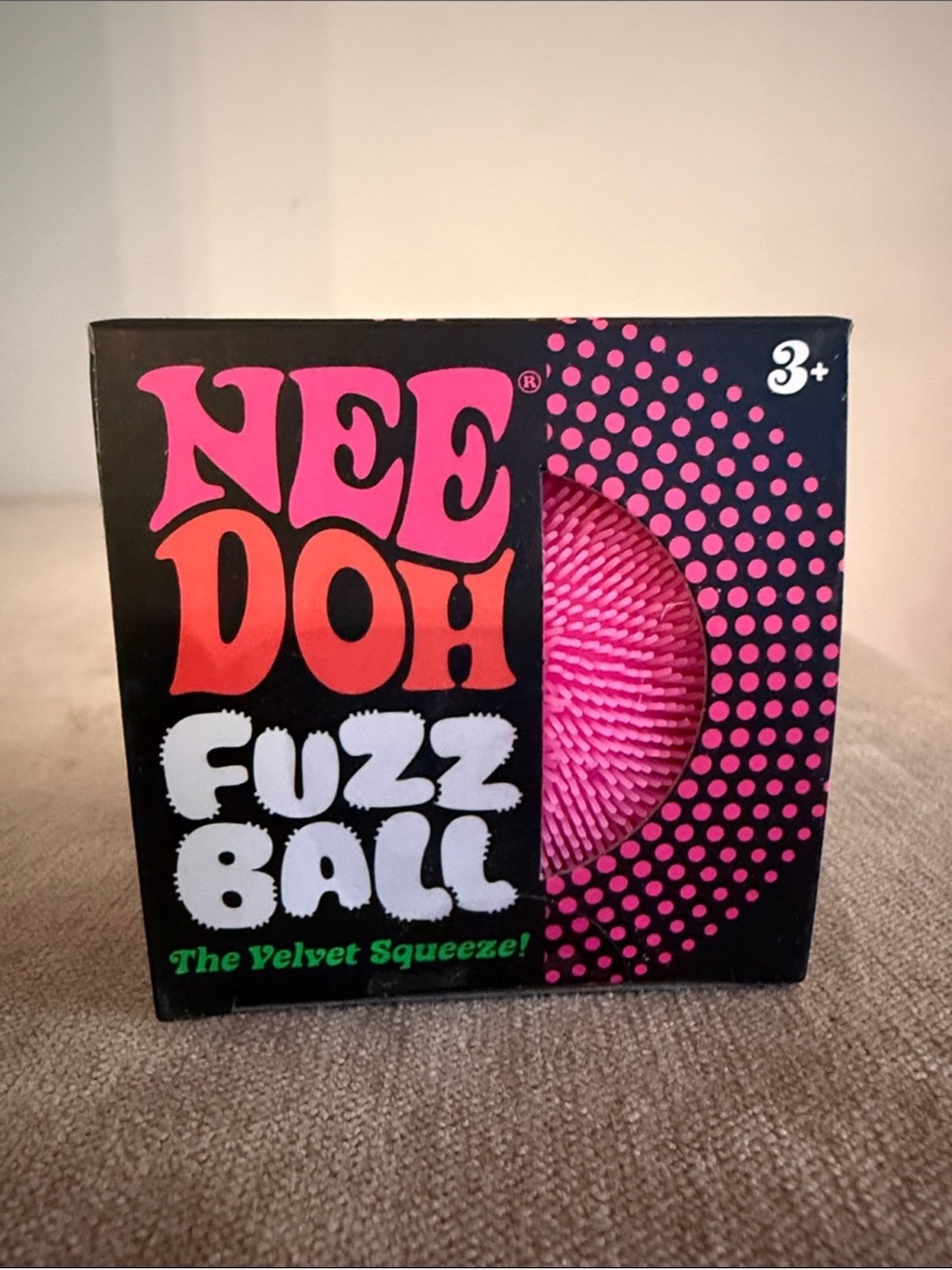NeeDoh Fuzz Ball The Velvet Squeeze! - Pink